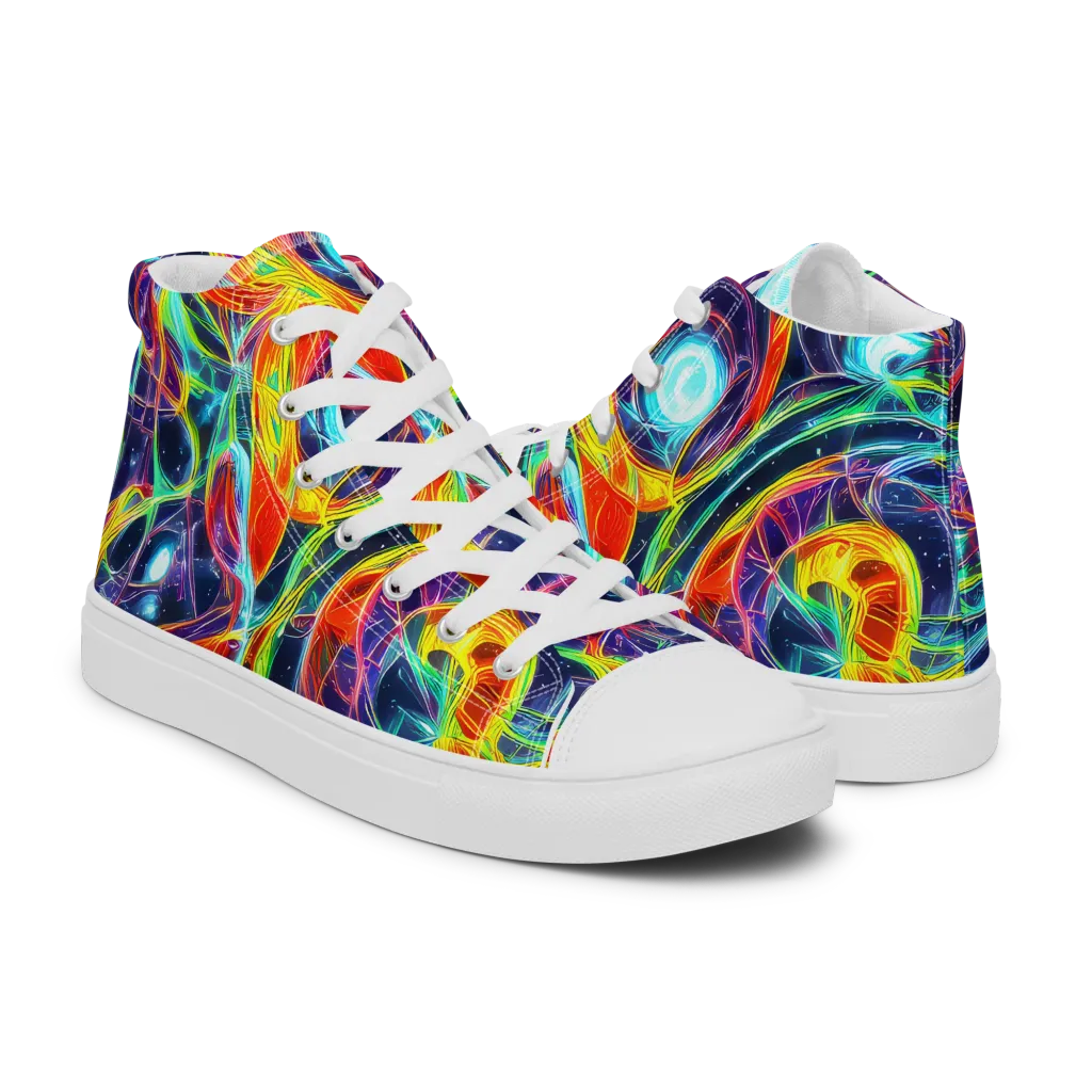Nova Tide on Women's High Top Canvas Shoes — Right