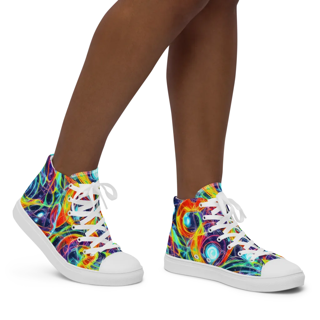 Nova Tide on Women's High Top Canvas Shoes — Right