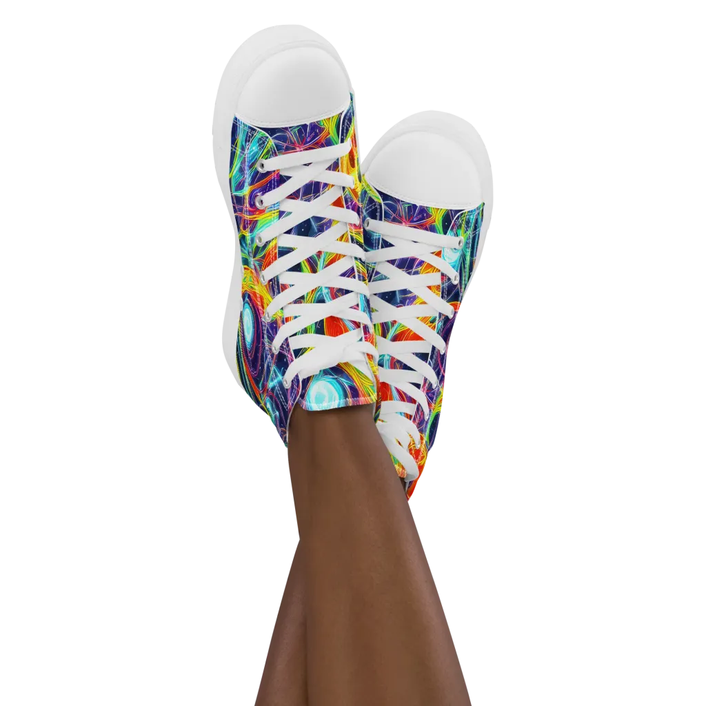 Nova Tide on Women's High Top Canvas Shoes — Front