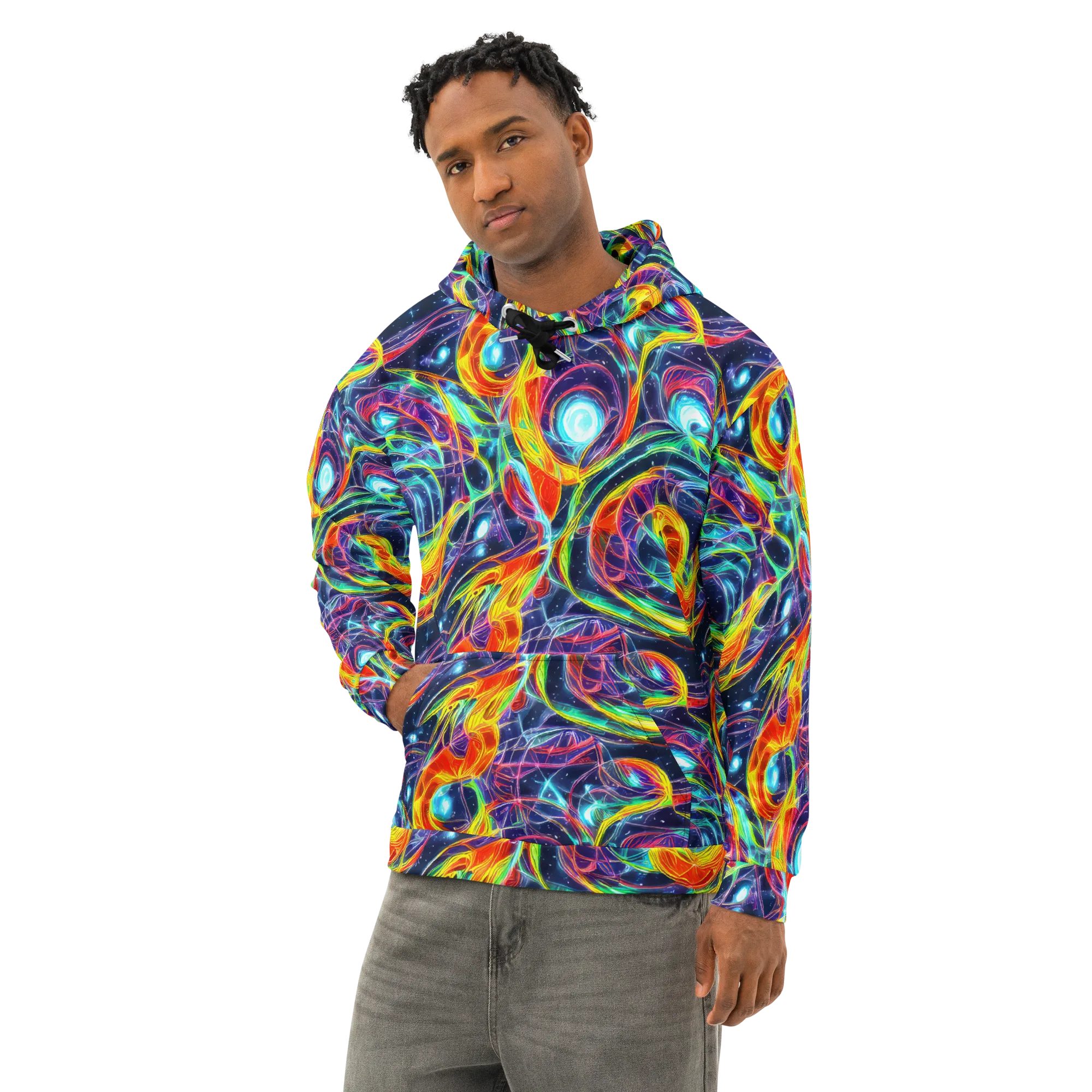 Nova Tide on Cotton Hoodie — Left Front