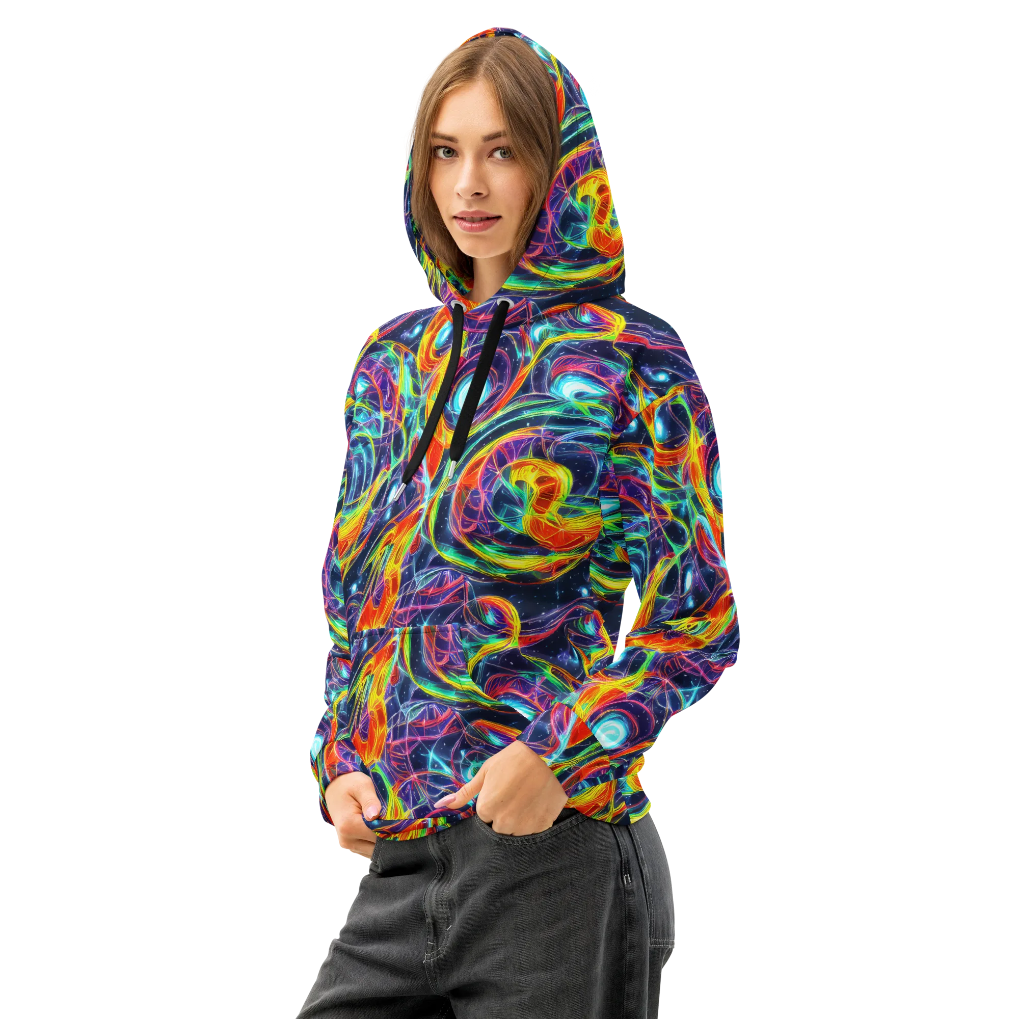 Nova Tide on Cotton Hoodie — Left Front