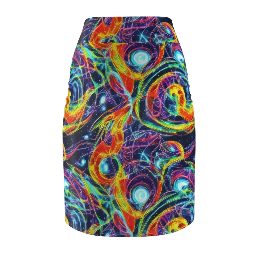 Nova Tide on Pencil Skirt — Back