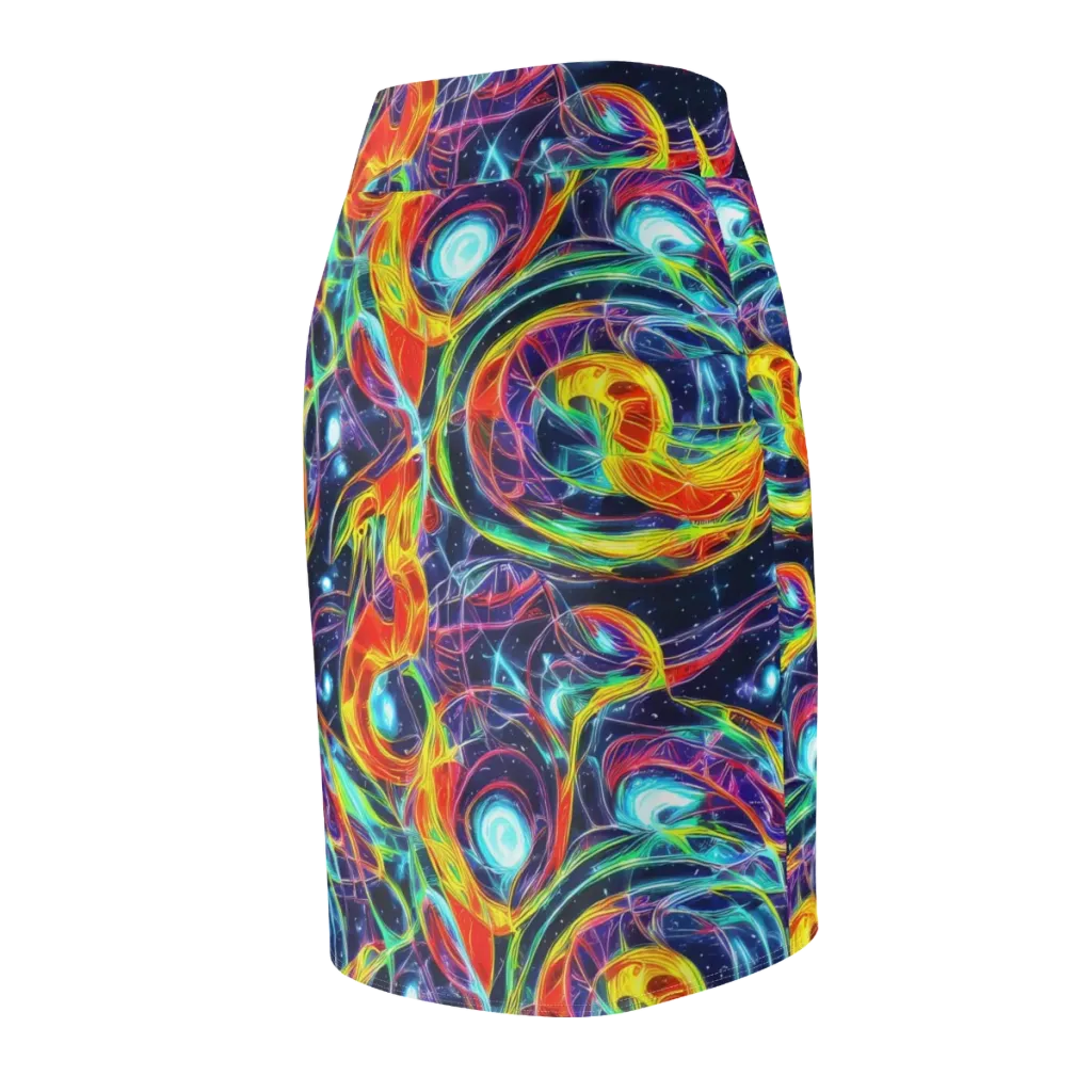Nova Tide on Pencil Skirt — Back Side