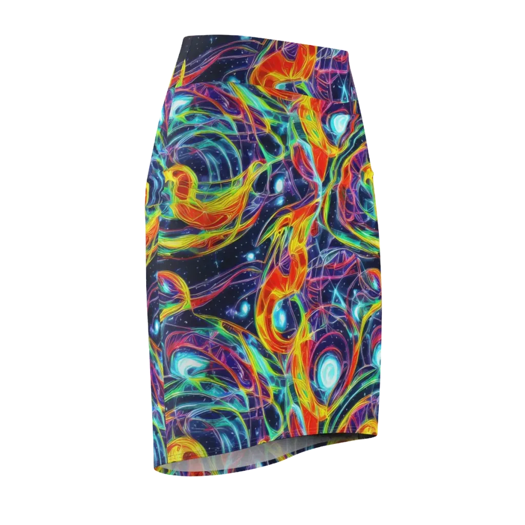 Nova Tide on Pencil Skirt — Front Side