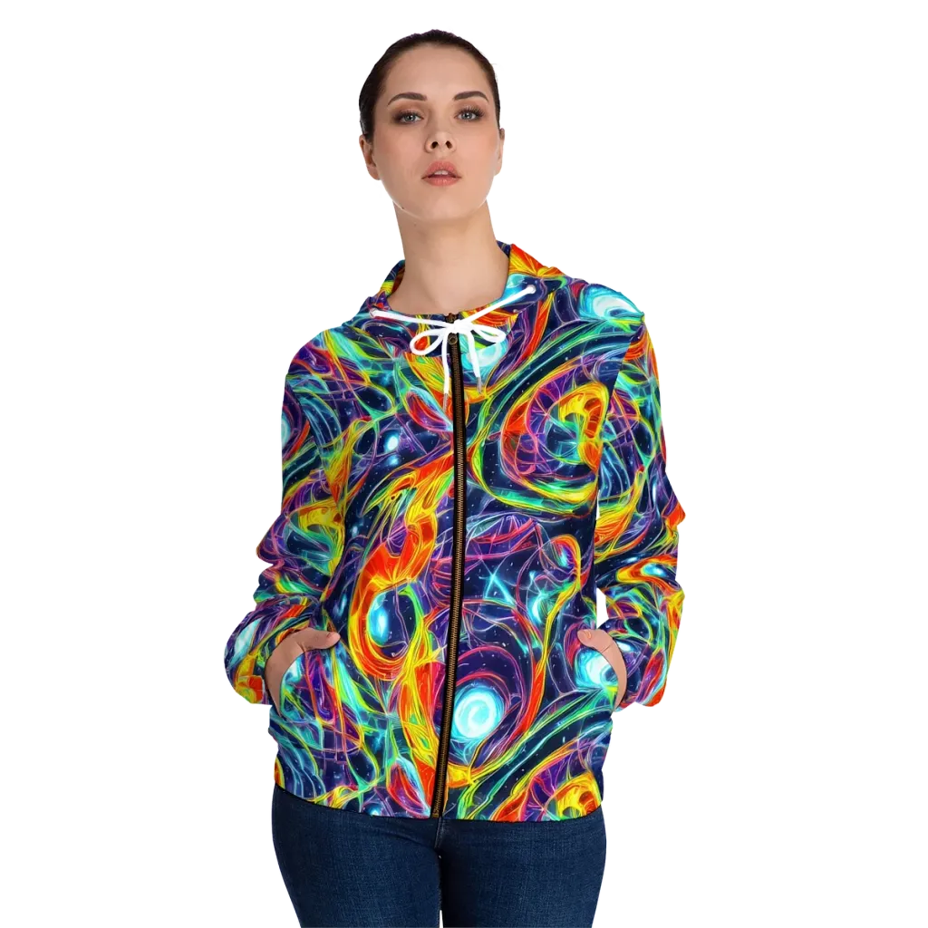 Nova Tide on Women's Full-Zip Hoodie — Front On Person