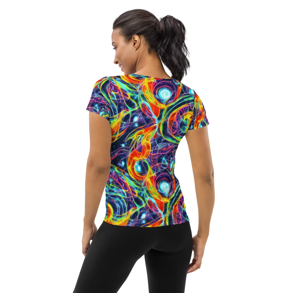 Nova Tide on Women's Athletic T-Shirt — Back