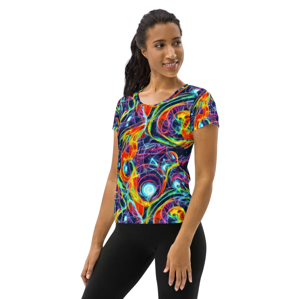 Nova Tide on Women's Athletic T-Shirt — Left
