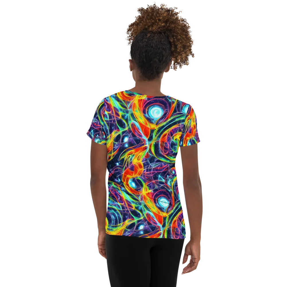 Nova Tide on Women's Athletic T-Shirt — Back