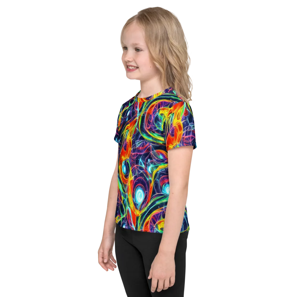Nova Tide on Kids Crew Neck T-Shirt — Left
