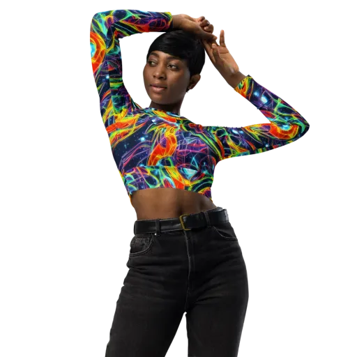 Nova Tide on a Long Sleeve Crop Top