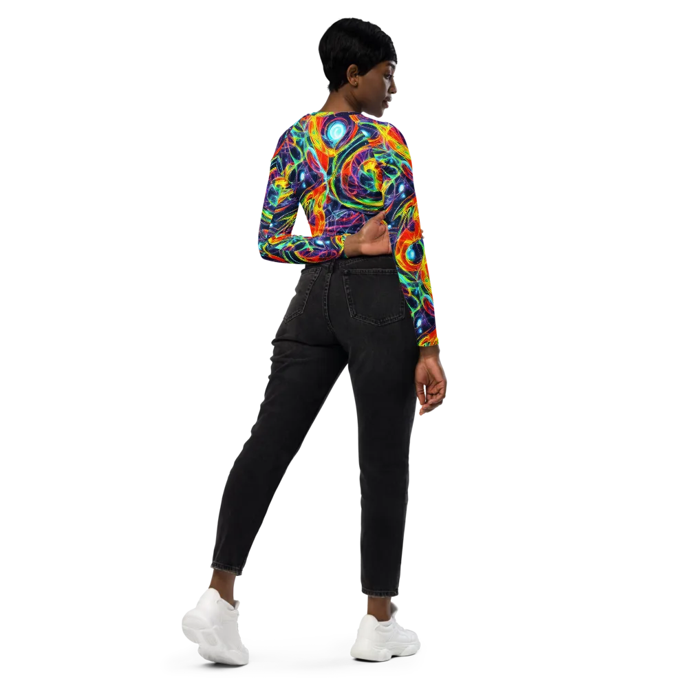 Nova Tide on Long Sleeve Crop Top — Right Back