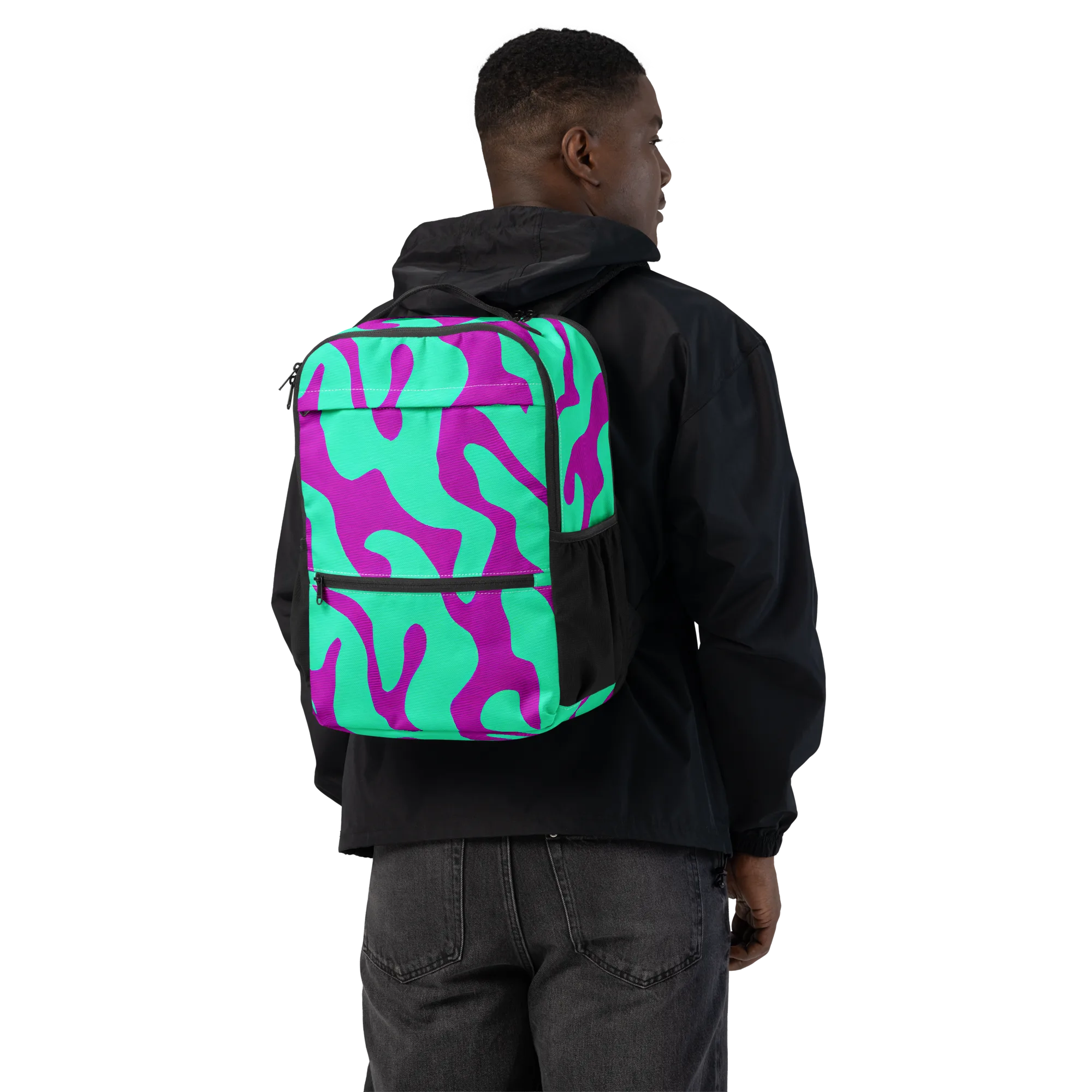 Aqua Voltage on Utility Backpack — Back