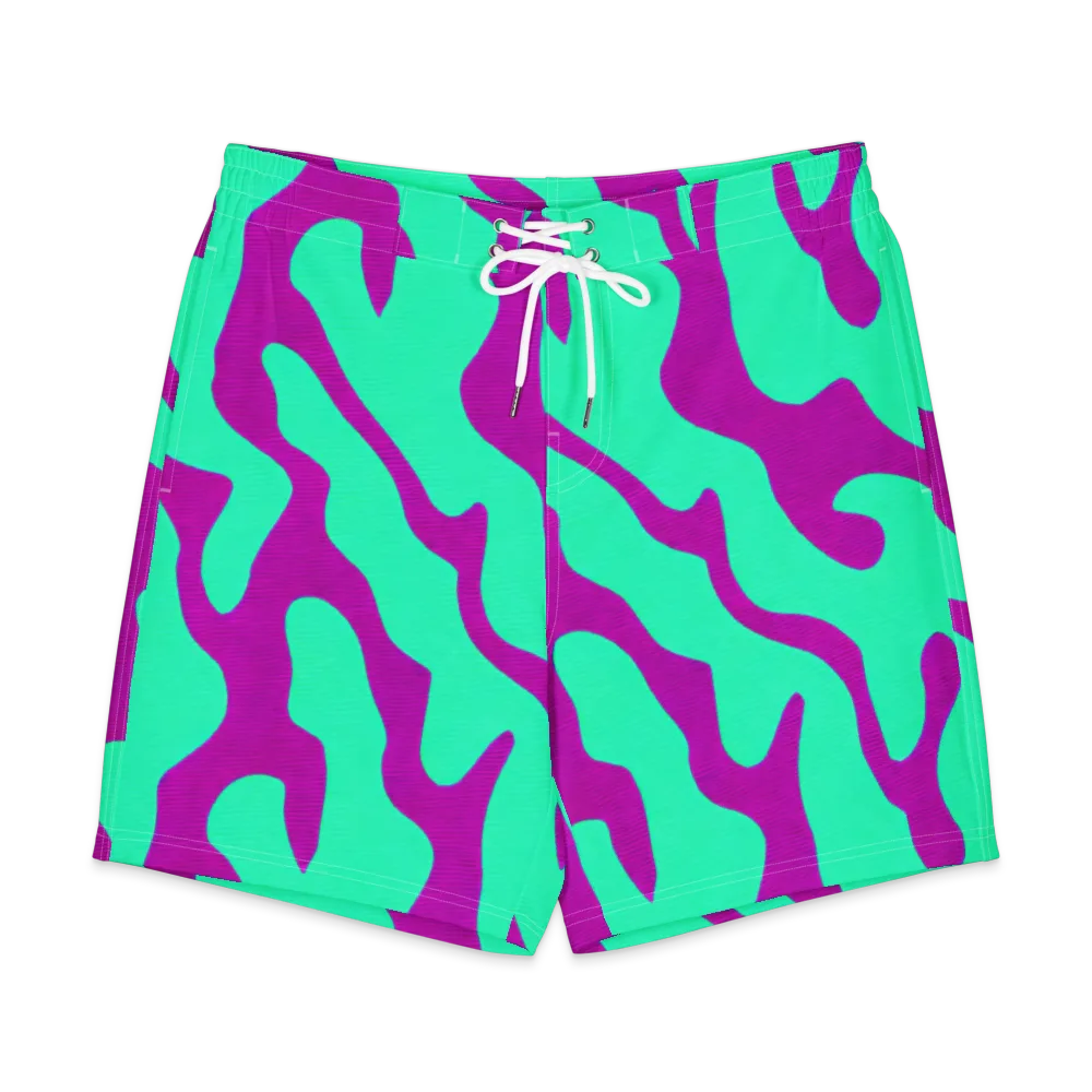 Aqua Voltage on Men's Board Shorts — Front