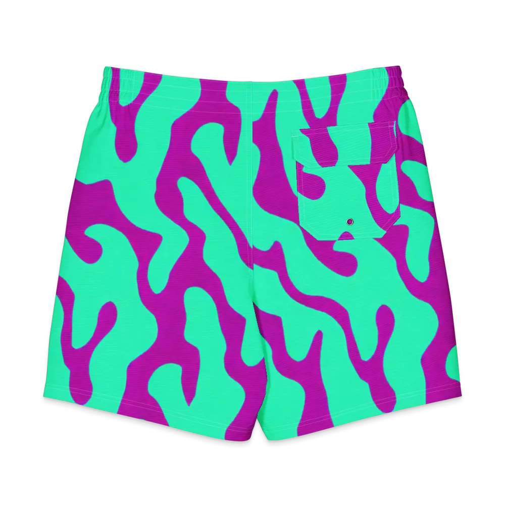 Aqua Voltage on Men's Board Shorts — Back