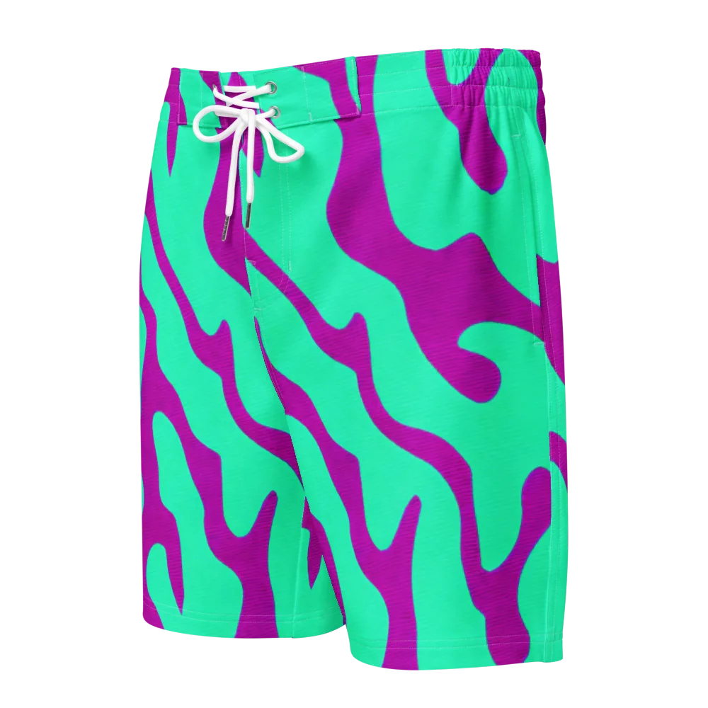 Aqua Voltage on Men's Board Shorts — Front