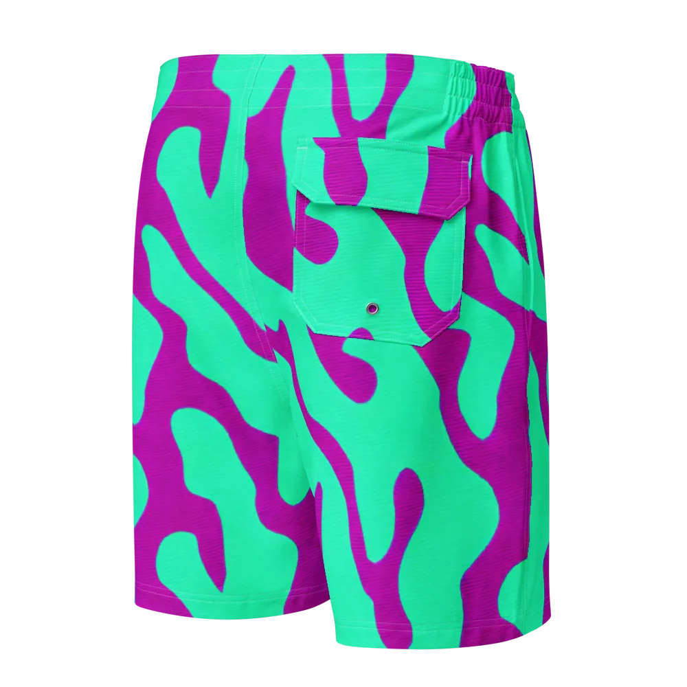 Aqua Voltage on Men's Board Shorts — Back