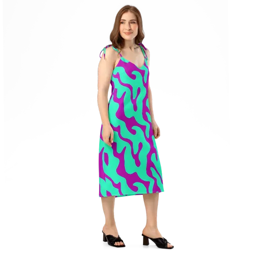 Aqua Voltage on a Slip Dress
