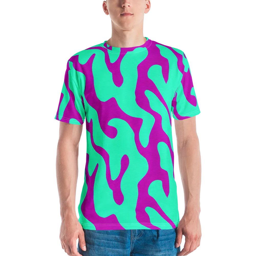 Aqua Voltage on Men's Crew Neck T-Shirt — Front