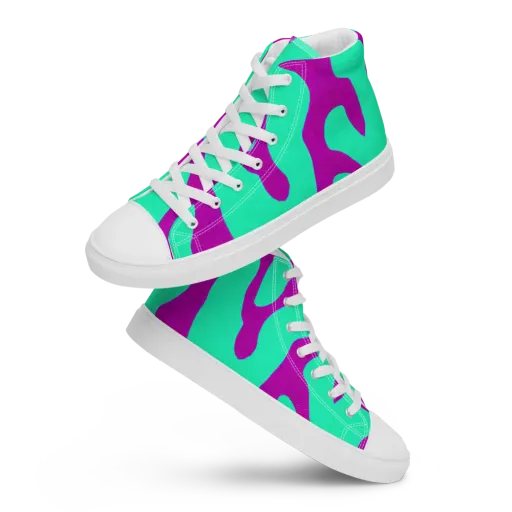 Aqua Voltage on a Women's High Top Canvas Shoes