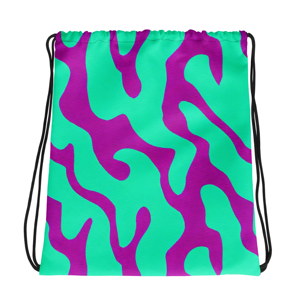 Aqua Voltage on Drawstring Bag — Photo