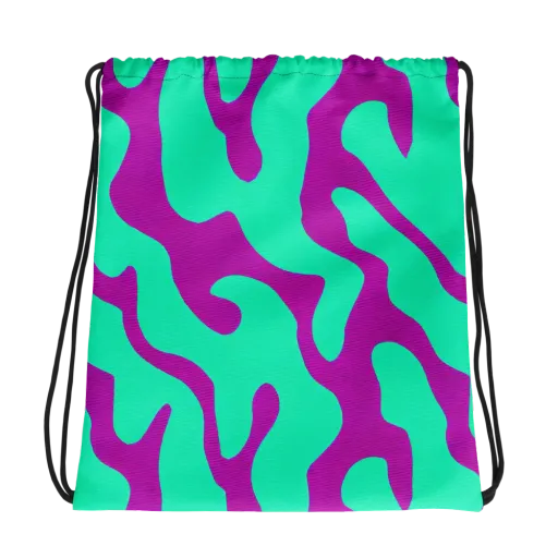 Aqua Voltage on a Drawstring Bag