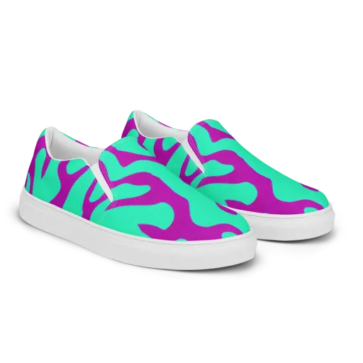 Aqua Voltage on a Women's Slip-On Canvas Shoes