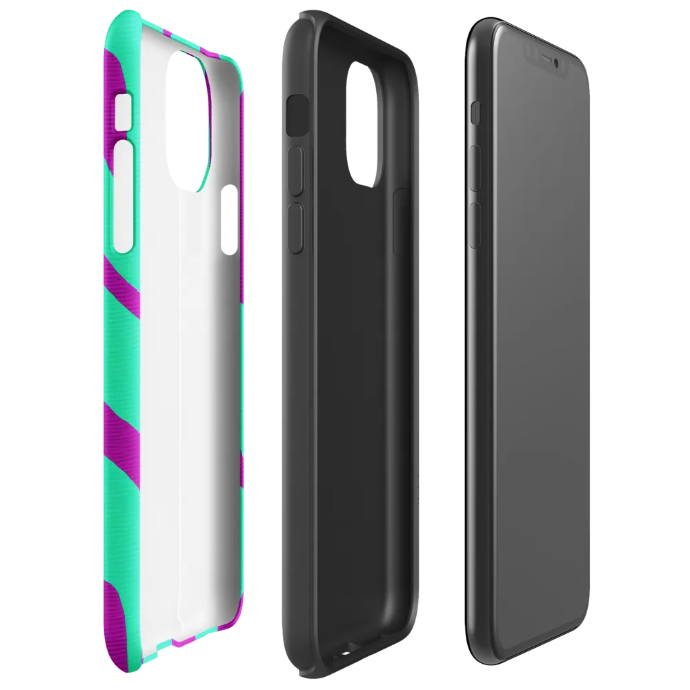 Aqua Voltage on Tough Case for iPhone® — Right