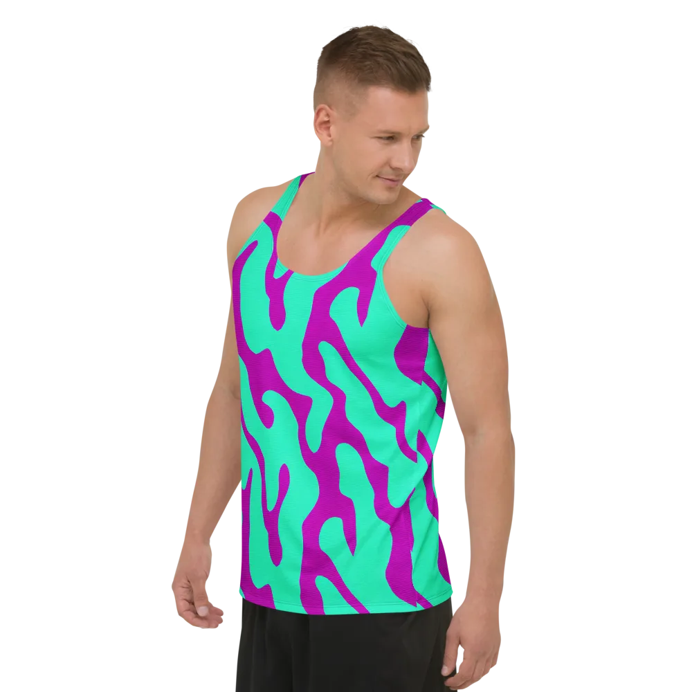Aqua Voltage on Men's Tank Top — Left Front