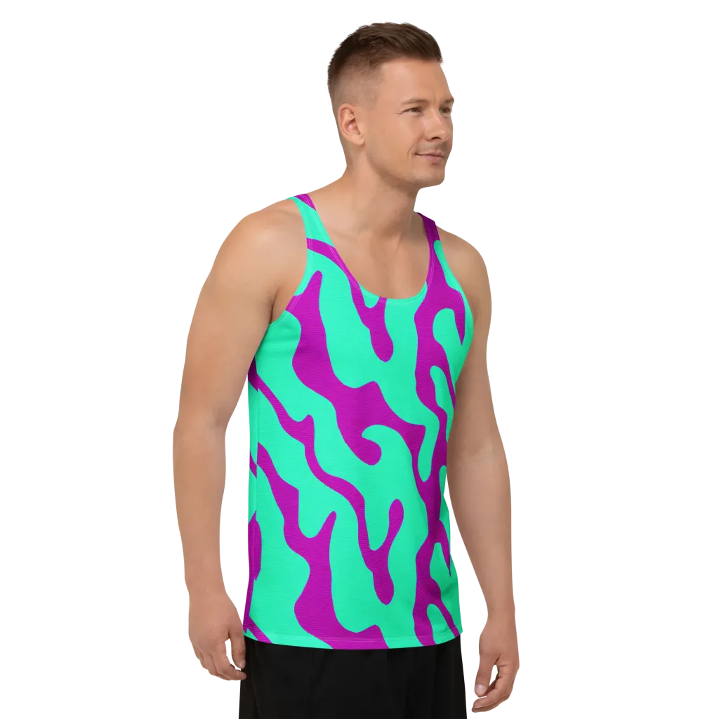 Aqua Voltage on Men's Tank Top — Right Front