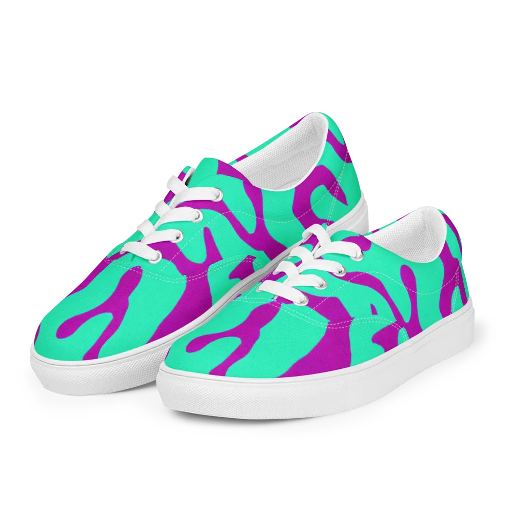 Aqua Voltage on Men's Lace-Up Canvas Shoes — Left Front
