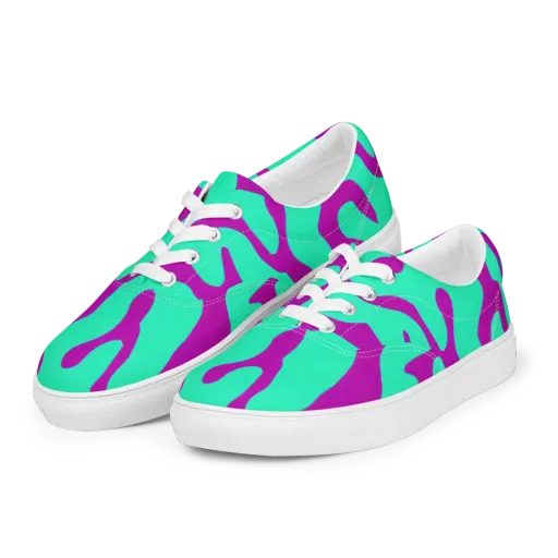 Aqua Voltage on a Men's Lace-Up Canvas Shoes