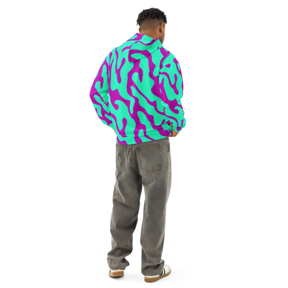 Aqua Voltage on Cotton Hoodie — Back