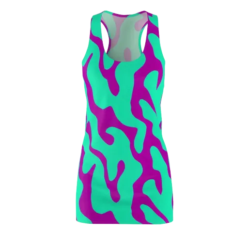 Aqua Voltage on a Racerback Dress