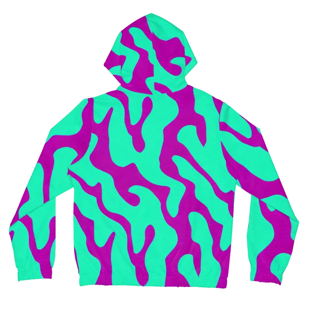 Aqua Voltage on Women's Full-Zip Hoodie — Back