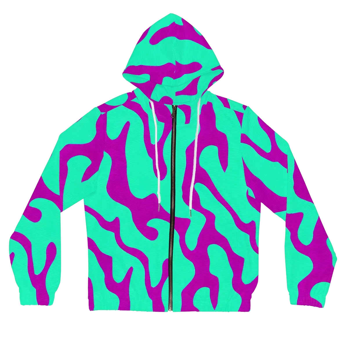 Aqua Voltage on Women's Full-Zip Hoodie — Front