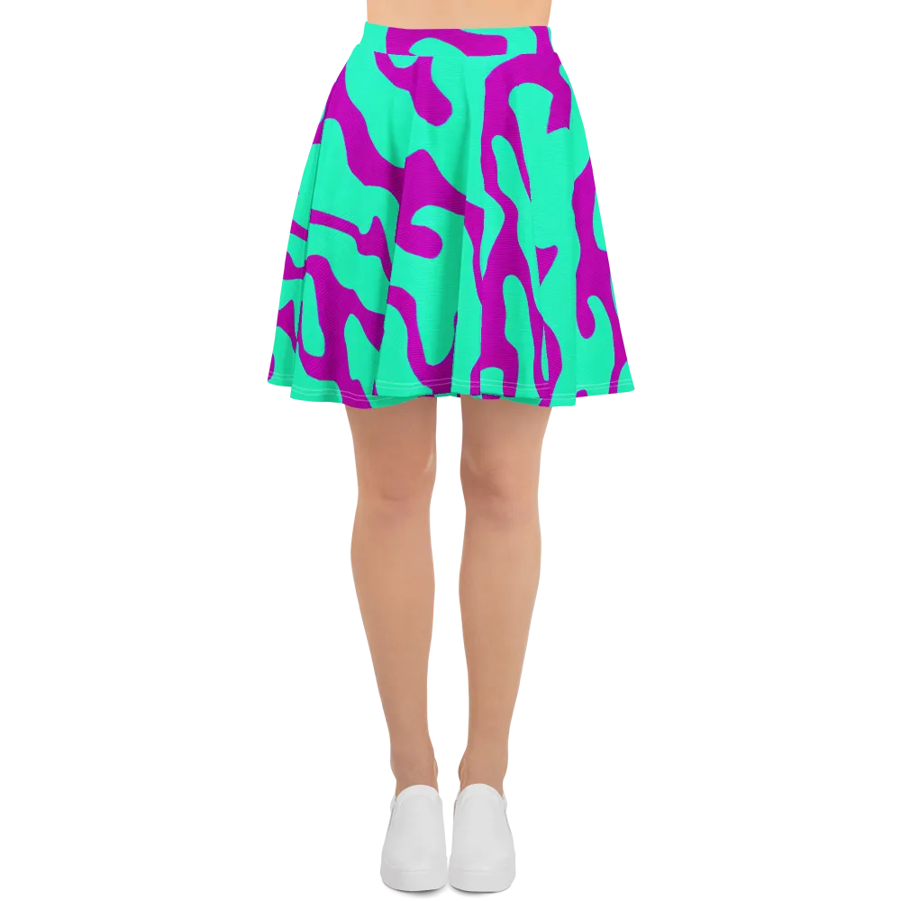 Aqua Voltage on Skater Skirt — Front