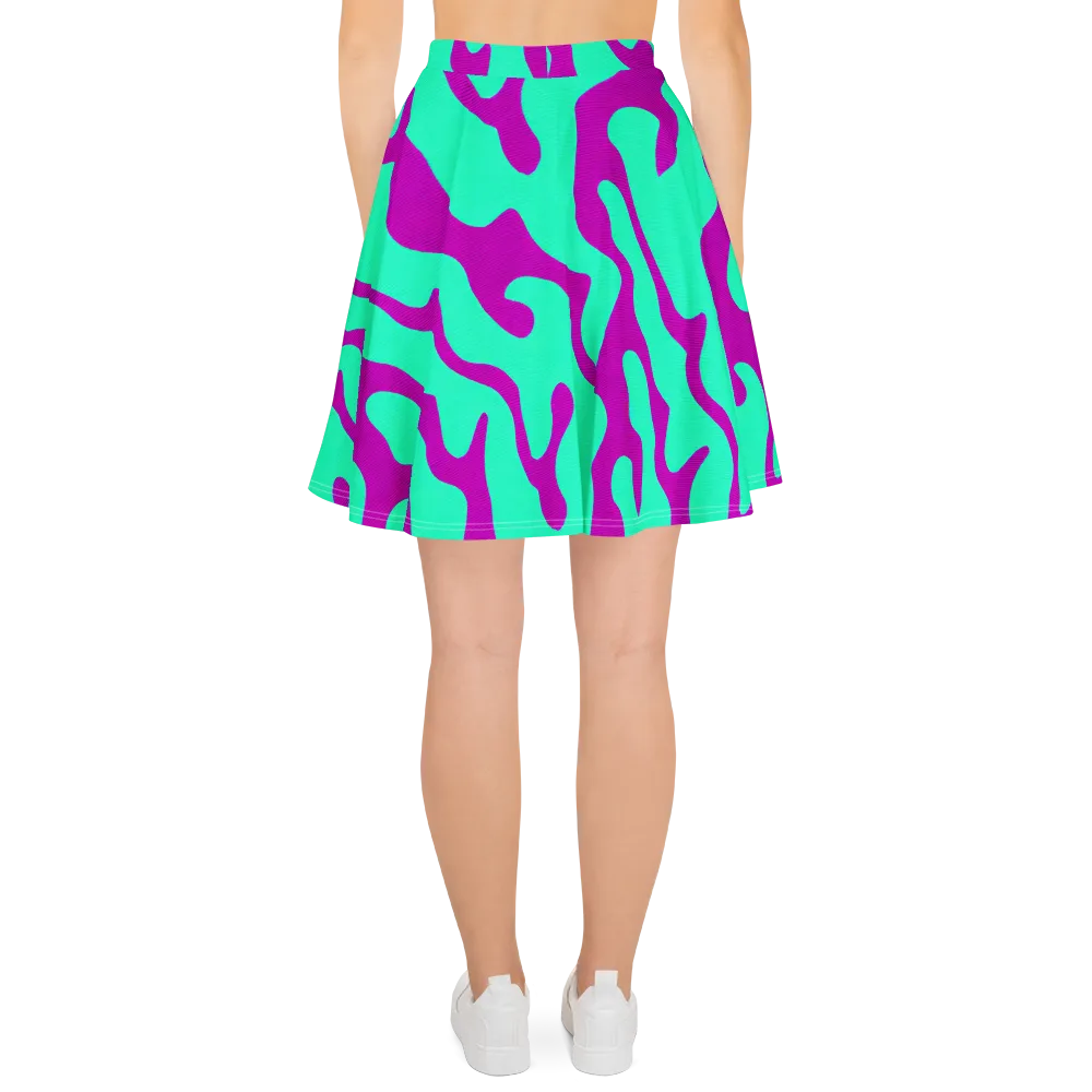 Aqua Voltage on Skater Skirt — Back