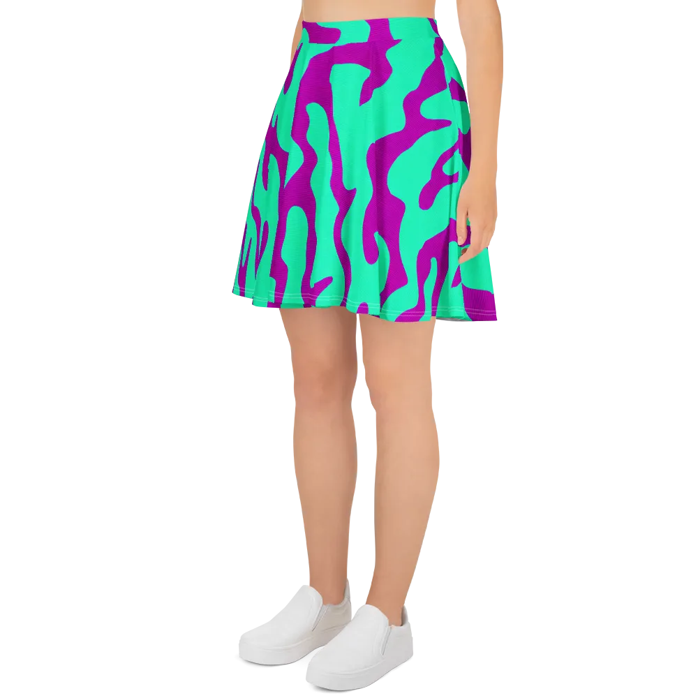 Aqua Voltage on Skater Skirt — Left