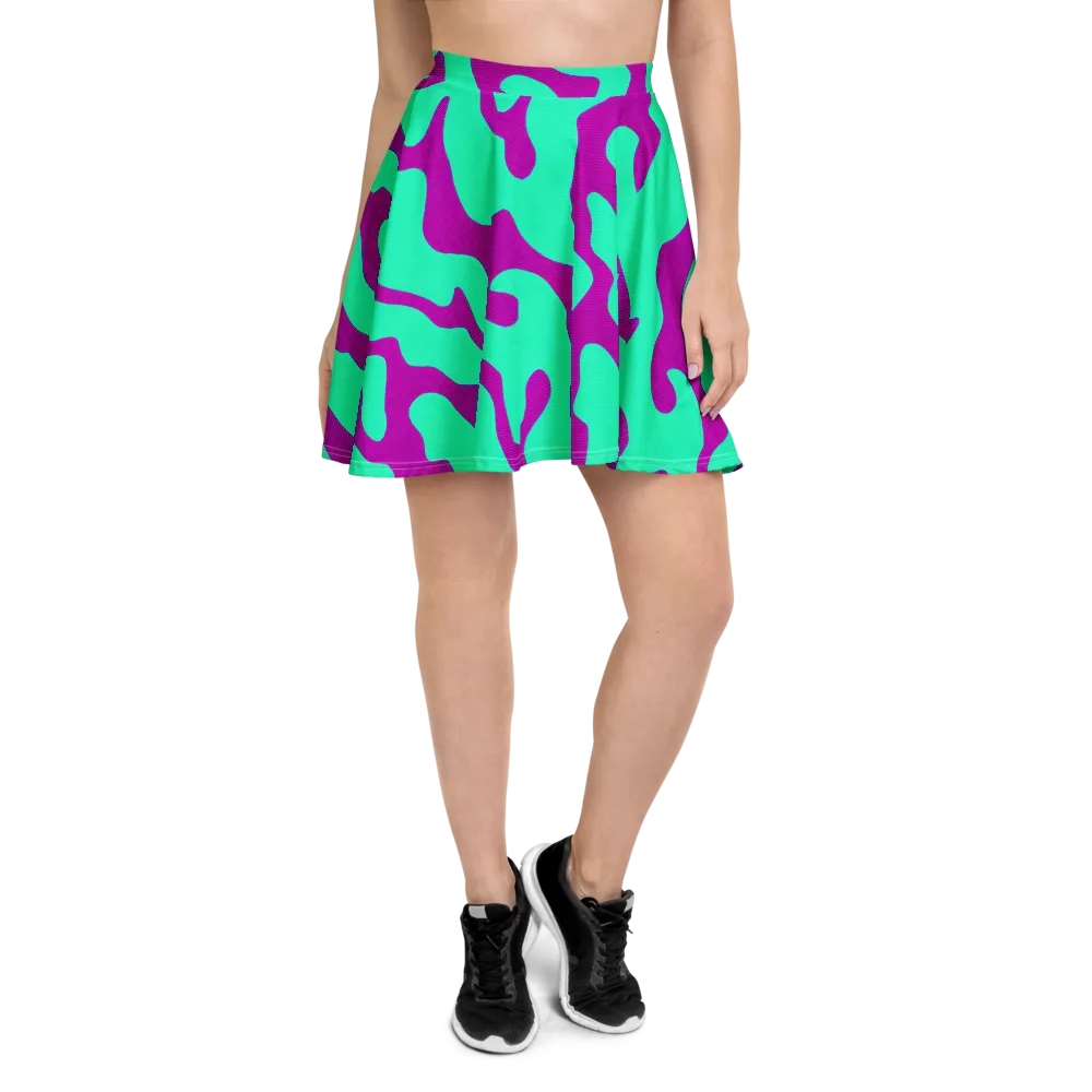 Aqua Voltage on Skater Skirt — Front