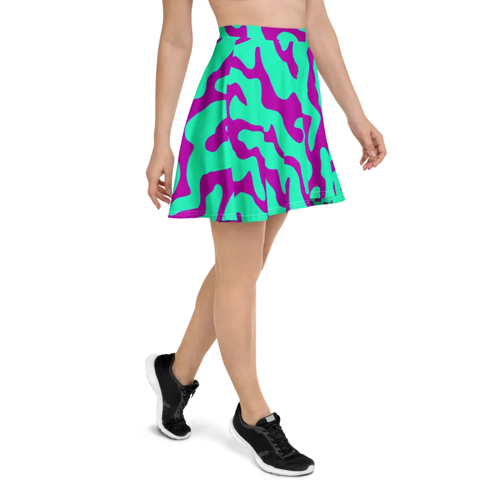 Aqua Voltage on Skater Skirt — Right