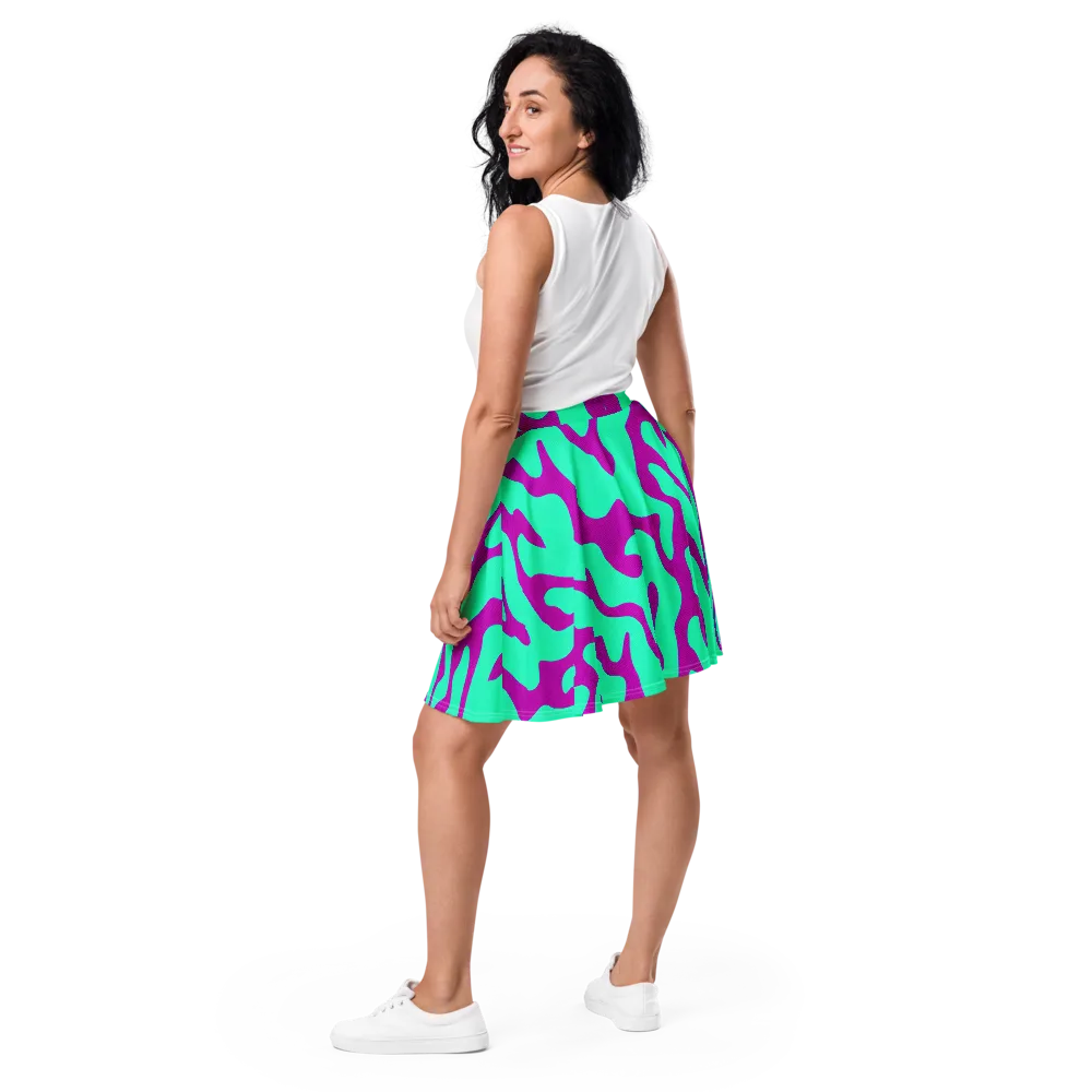 Aqua Voltage on Skater Skirt — Back