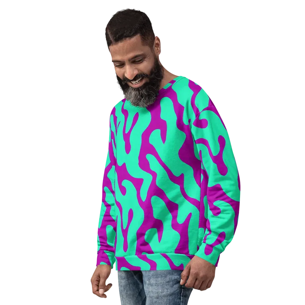 Aqua Voltage on Sweatshirt — Left Front