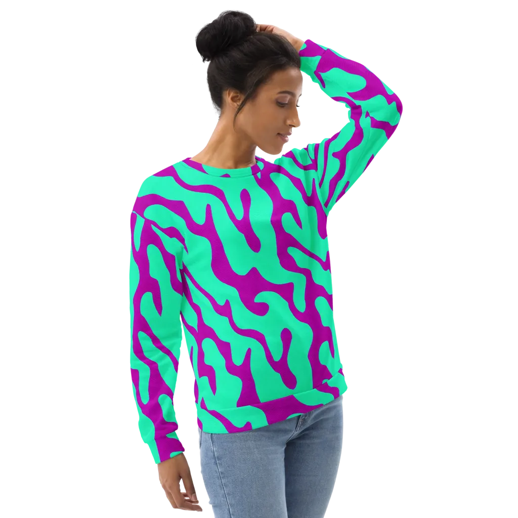 Aqua Voltage on Sweatshirt — Right Front