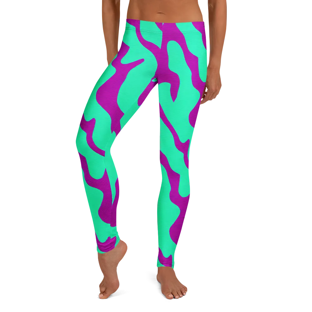 Aqua Voltage on Leggings — Front