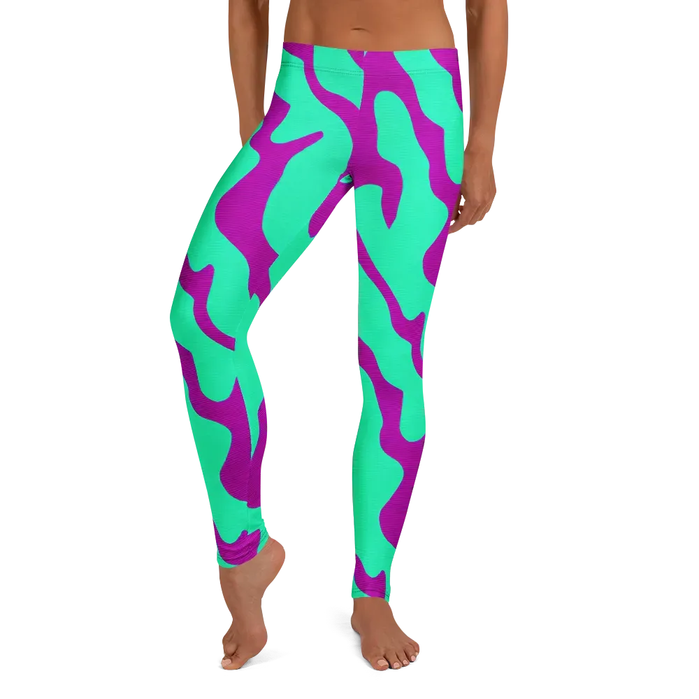 Aqua Voltage on Leggings — Front