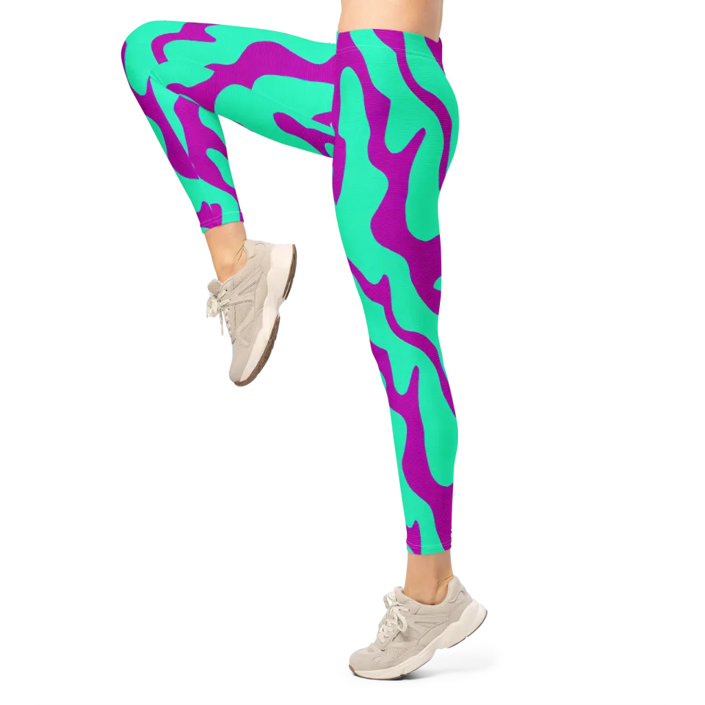 Aqua Voltage on Leggings — Left