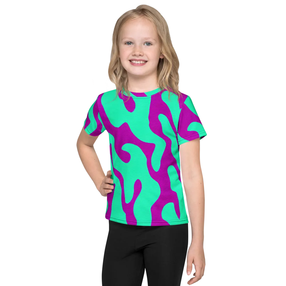 Aqua Voltage on Kids Crew Neck T-Shirt — Front
