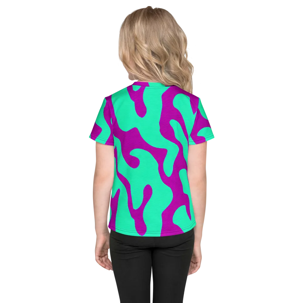 Aqua Voltage on Kids Crew Neck T-Shirt — Back