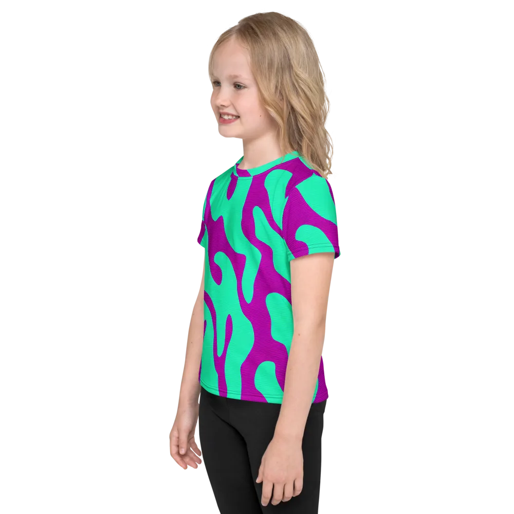 Aqua Voltage on Kids Crew Neck T-Shirt — Left