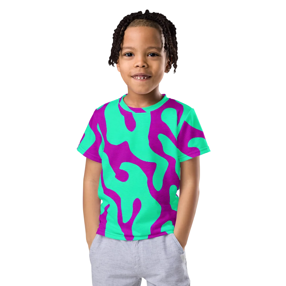 Aqua Voltage on Kids Crew Neck T-Shirt — Front